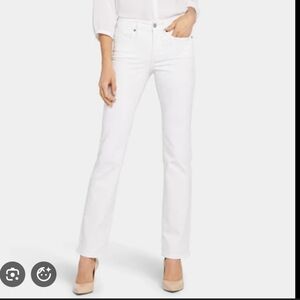 NYDJ Marilyn Straight White Jeans Size 6P
